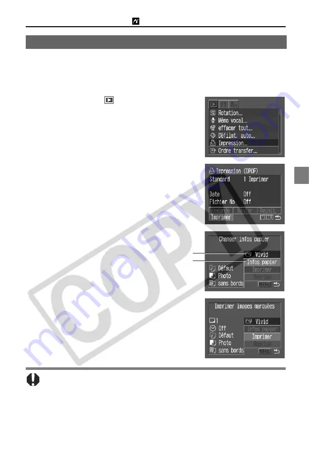 Canon Printing Using a Direct Camera/Printer Connection Guide Direct... Connection Manual Download Page 45