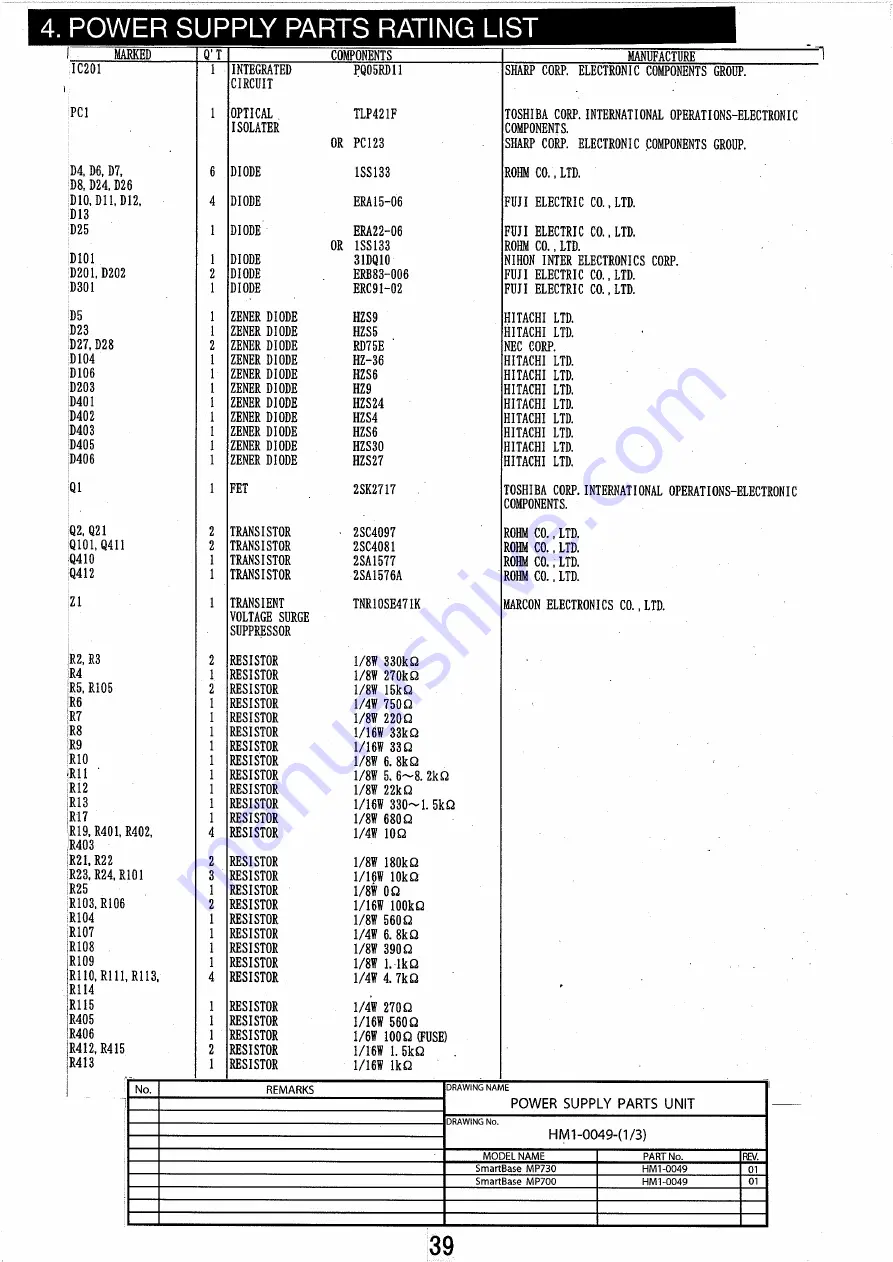 Canon Smart Base MP730 Circuit Diagrams Download Page 45