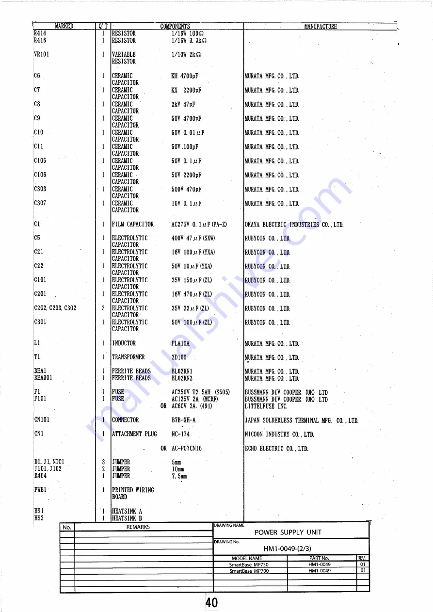 Canon Smart Base MP730 Circuit Diagrams Download Page 46