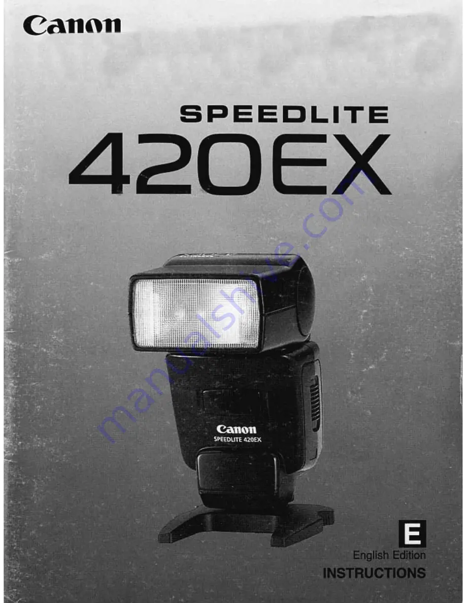 Canon Speedlite 420EX Instruction Manual Download Page 1