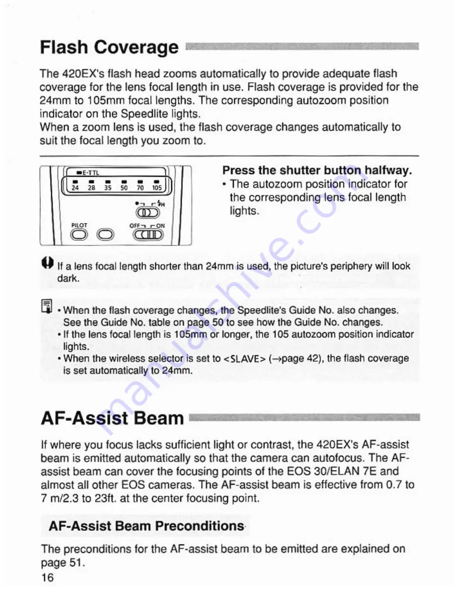 Canon Speedlite 420EX Instruction Manual Download Page 16