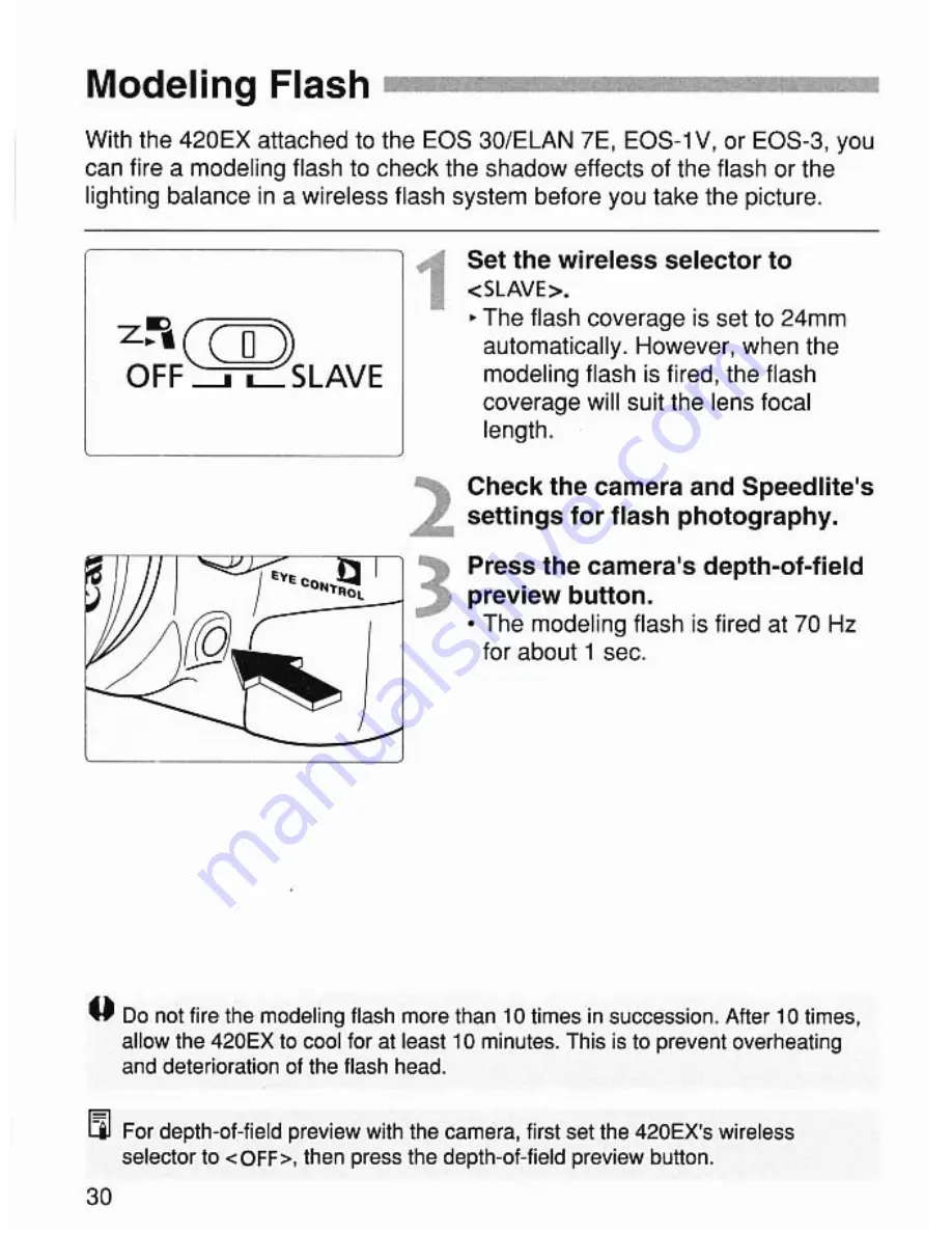 Canon Speedlite 420EX Instruction Manual Download Page 30