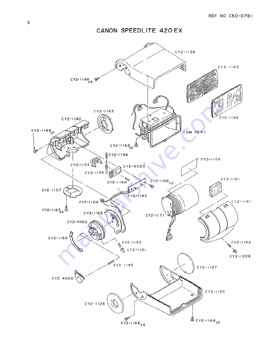 Canon Speedlite 420EX Parts Catalog Download Page 6