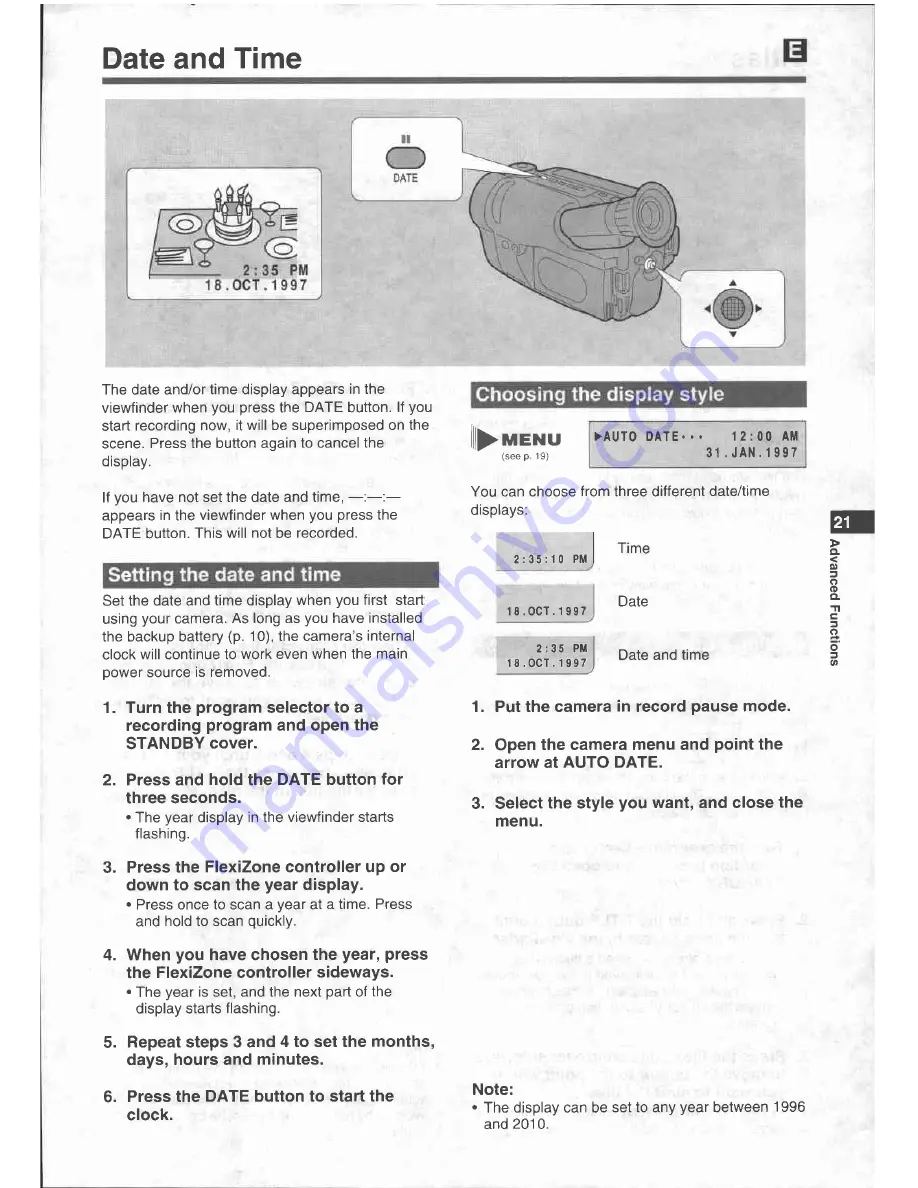 Canon UC X 15 Hi Instruction Manual Download Page 21