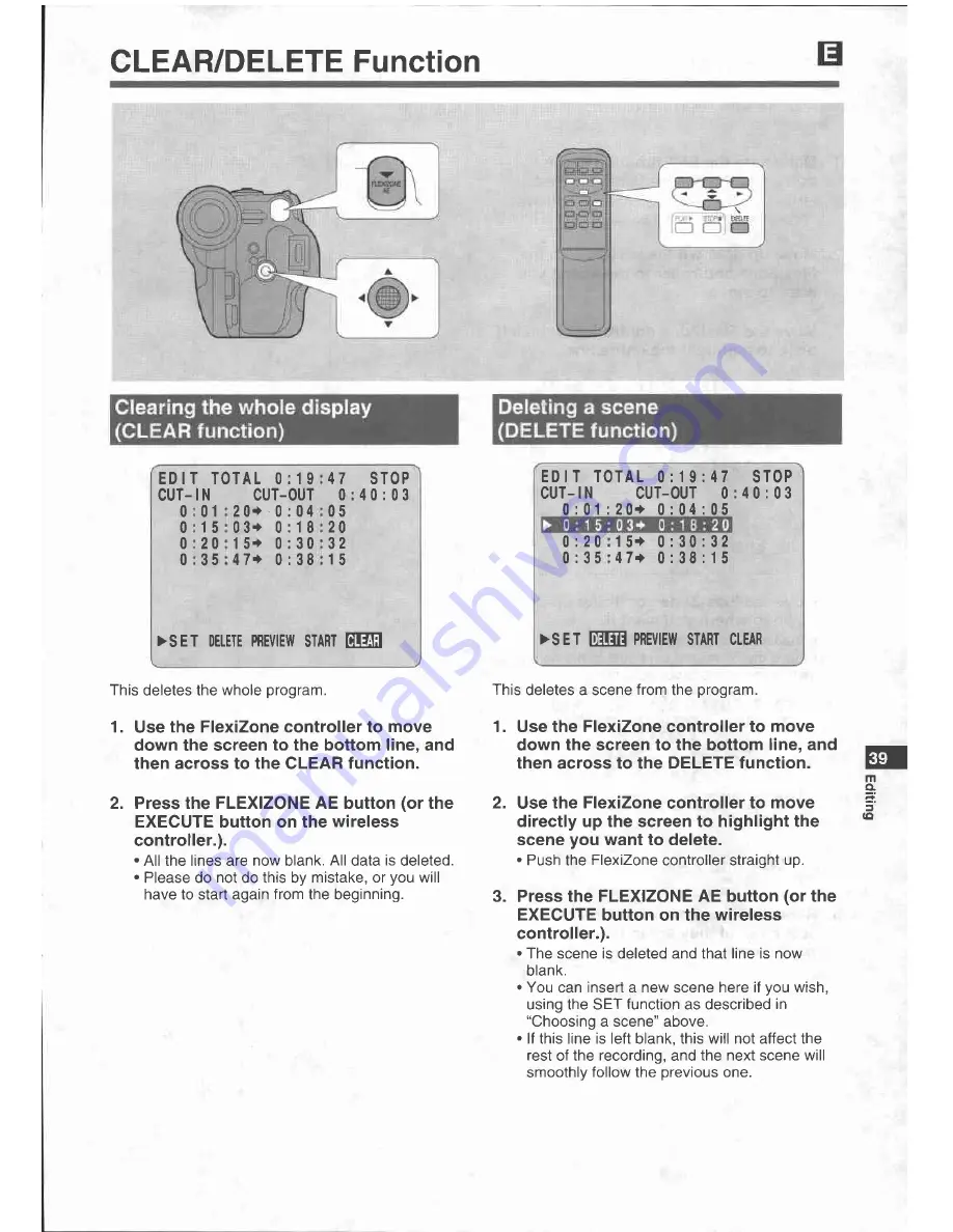 Canon UC X 15 Hi Instruction Manual Download Page 39