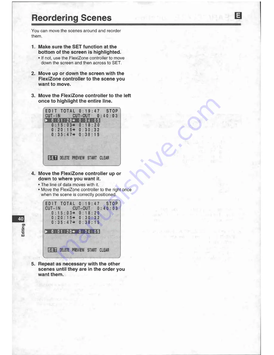 Canon UC X 15 Hi Instruction Manual Download Page 40