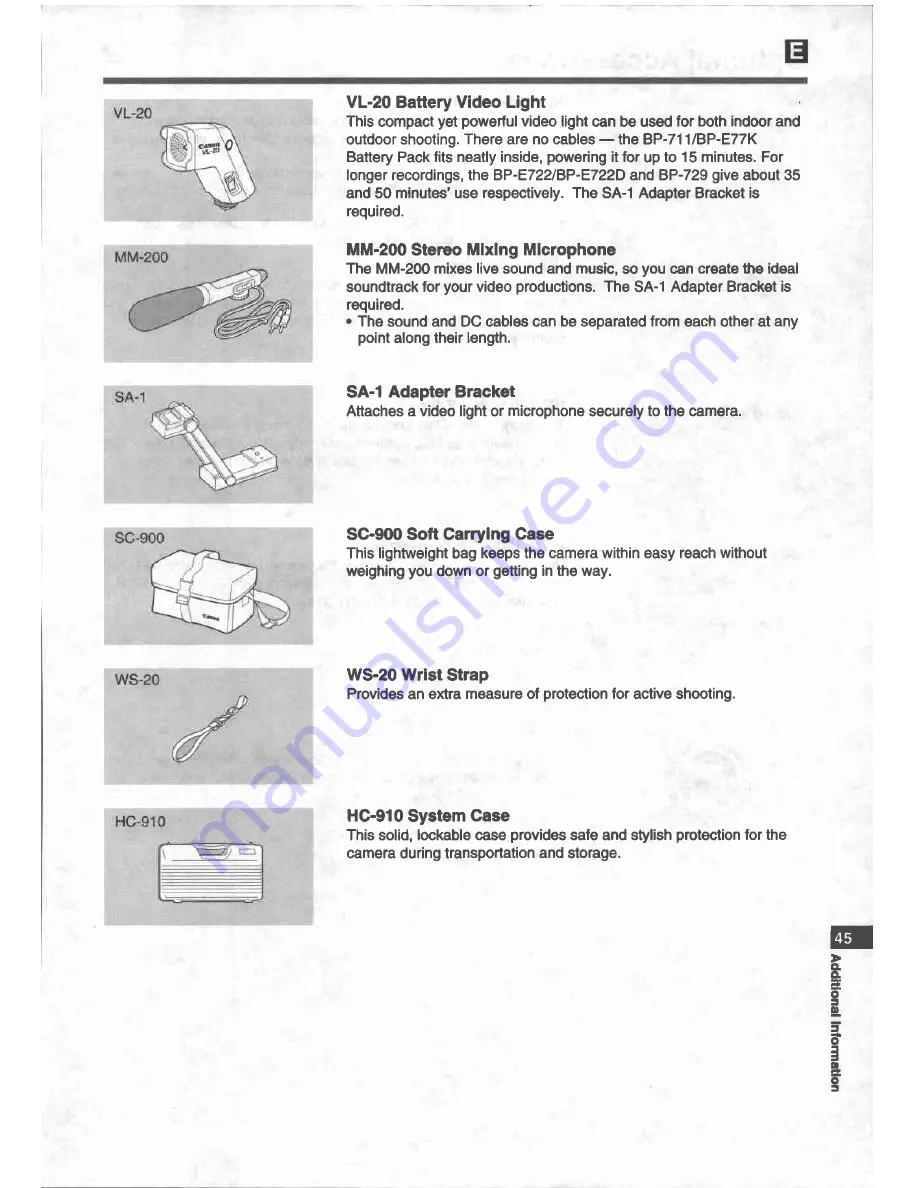 Canon UC X 15 Hi Instruction Manual Download Page 45