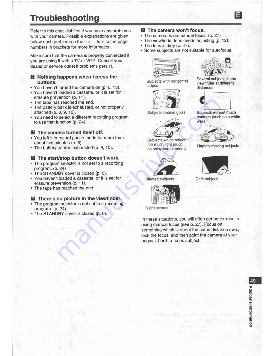 Canon UC X 15 Hi Instruction Manual Download Page 49