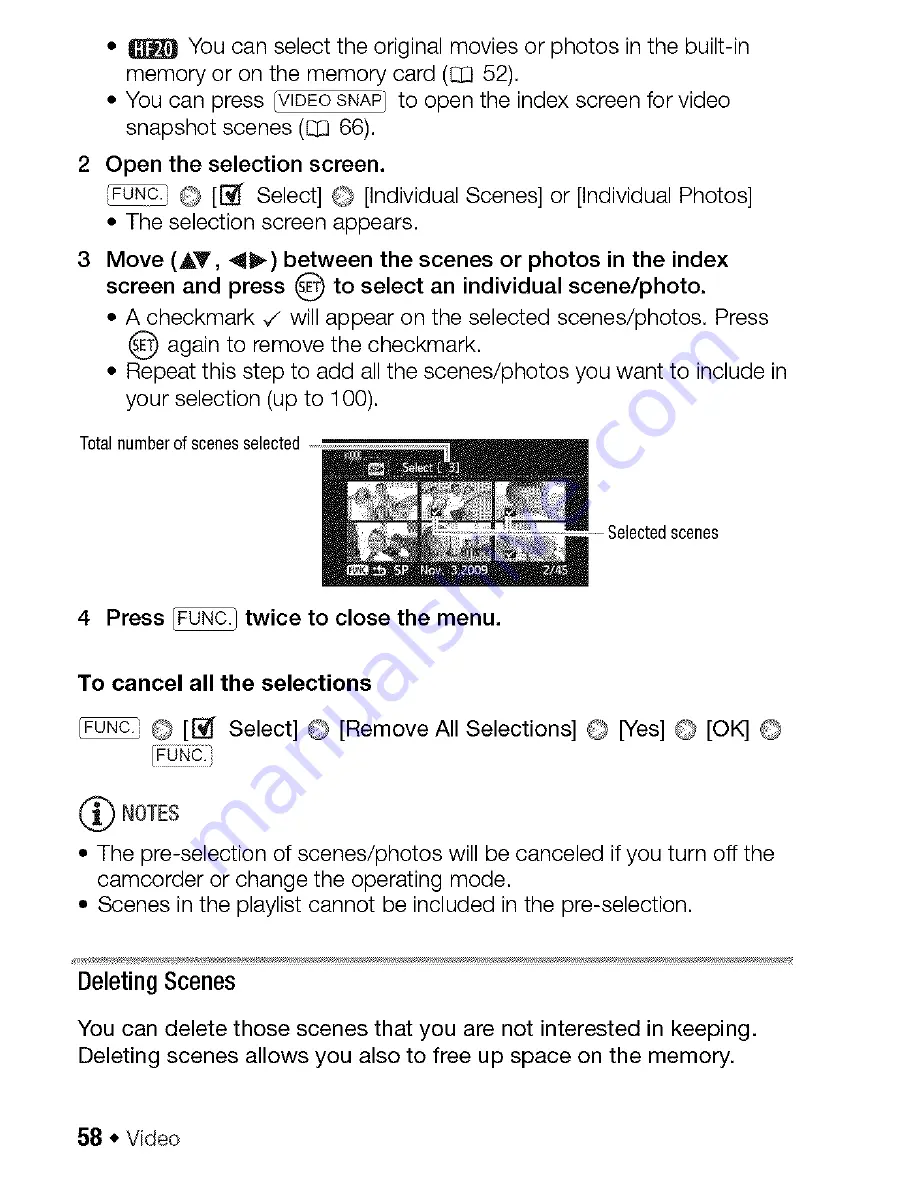 Canon VIXIA HF200 Instruction Manual Download Page 58