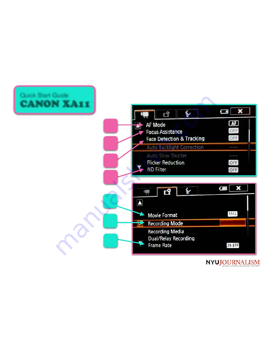 Canon XA11 Quick Start Manual Download Page 3