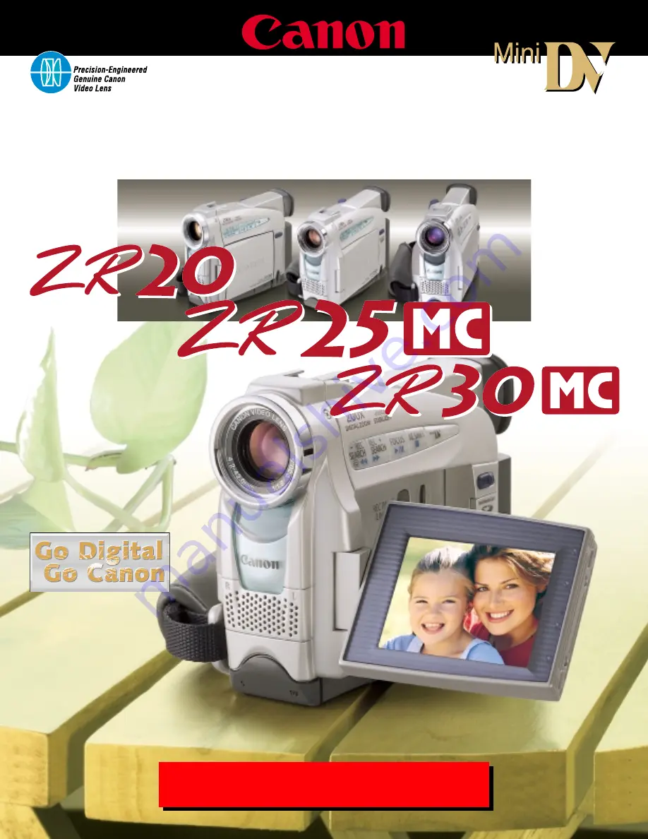 Canon ZR30 MC Скачать руководство пользователя страница 1