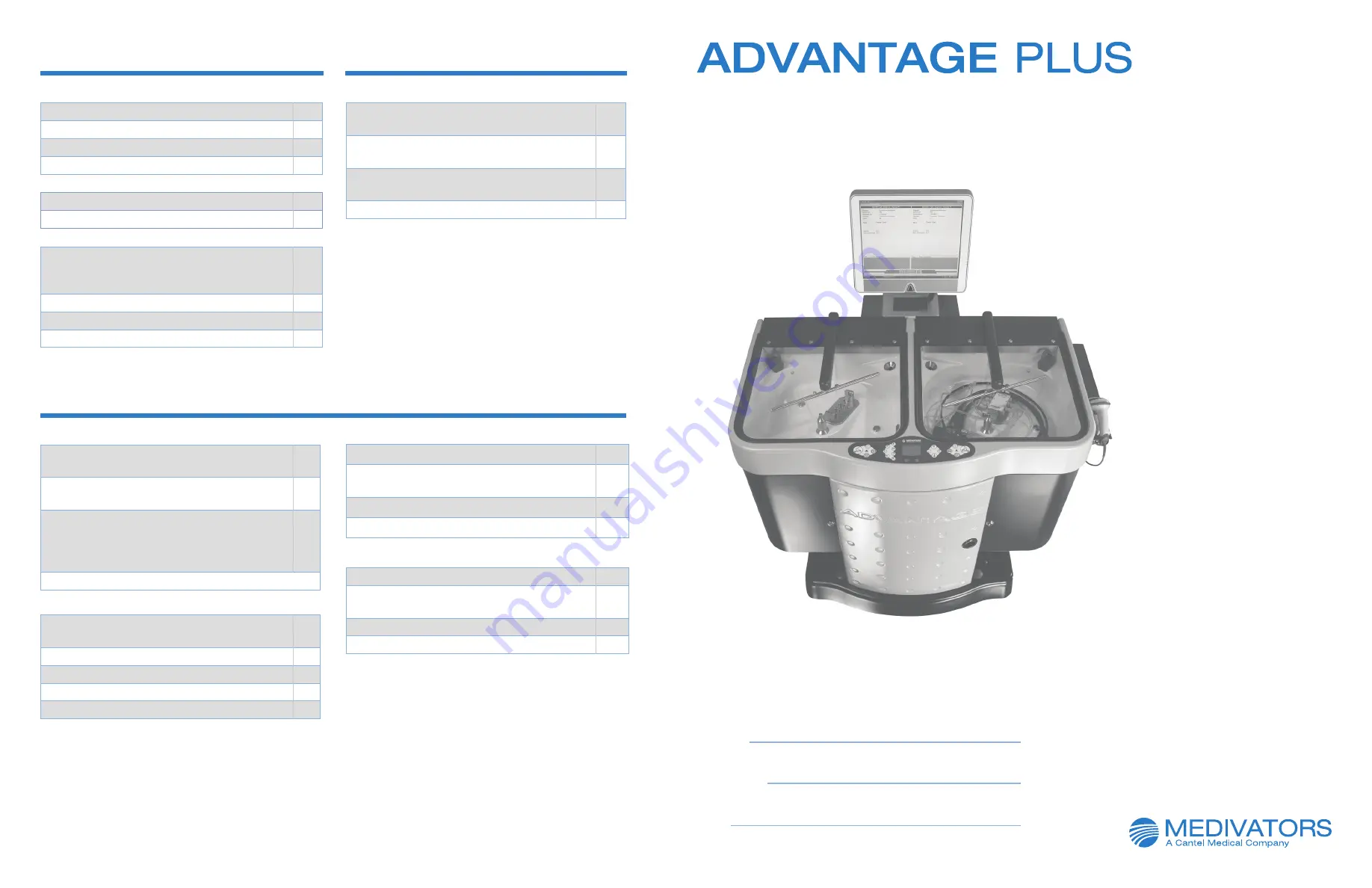 Cantel MEDICATORS ADVANTAGE PLUS Скачать руководство пользователя страница 1