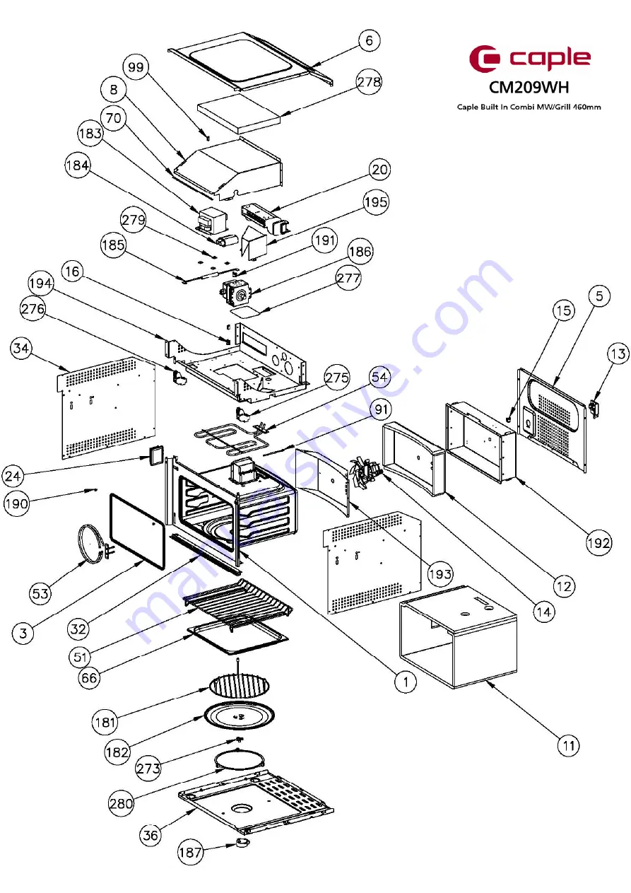 Caple CM209WH Скачать руководство пользователя страница 3