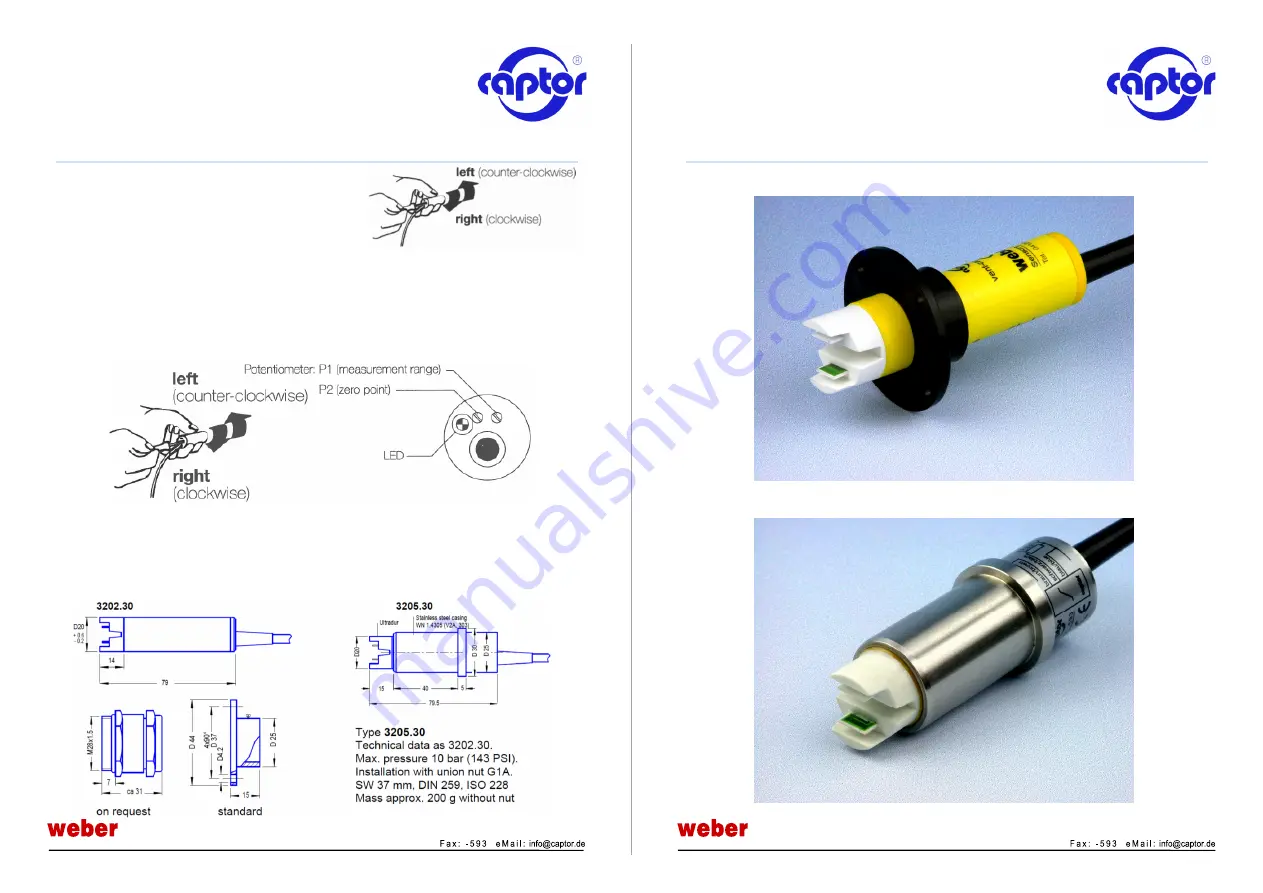 CAPTOR vent-captor 3202.30 Installation And Adjustment Instructions Download Page 1