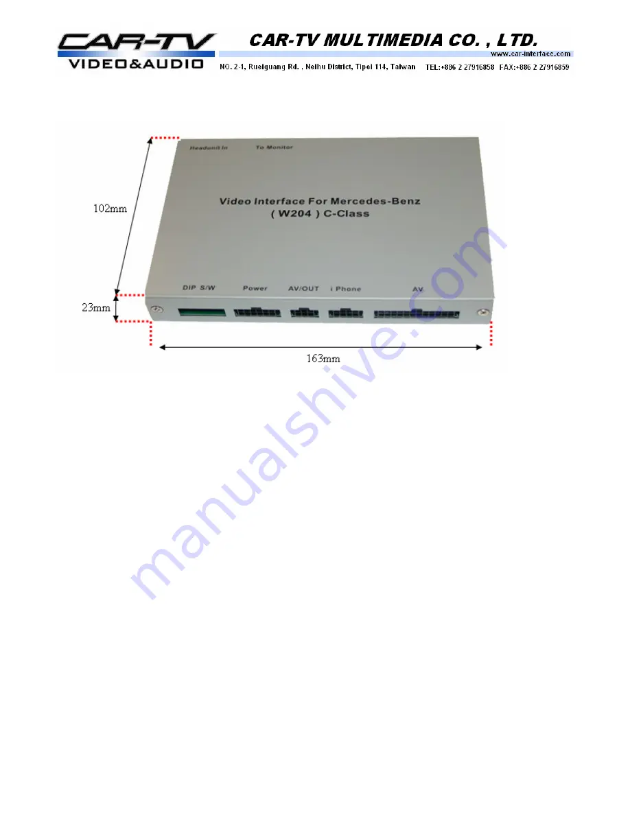 Car-Tv MBZ-324 User Manual Download Page 3