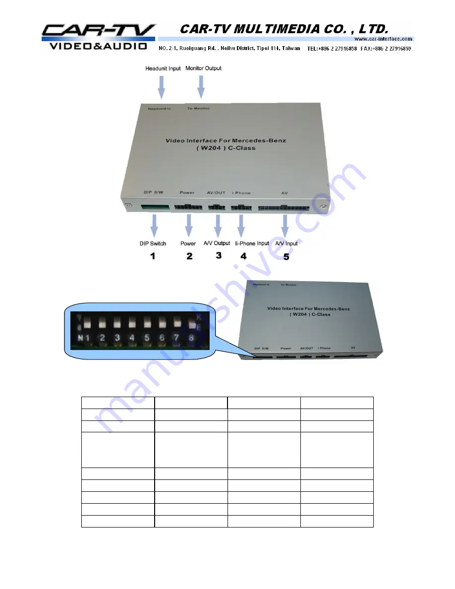 Car-Tv MBZ-324 User Manual Download Page 4