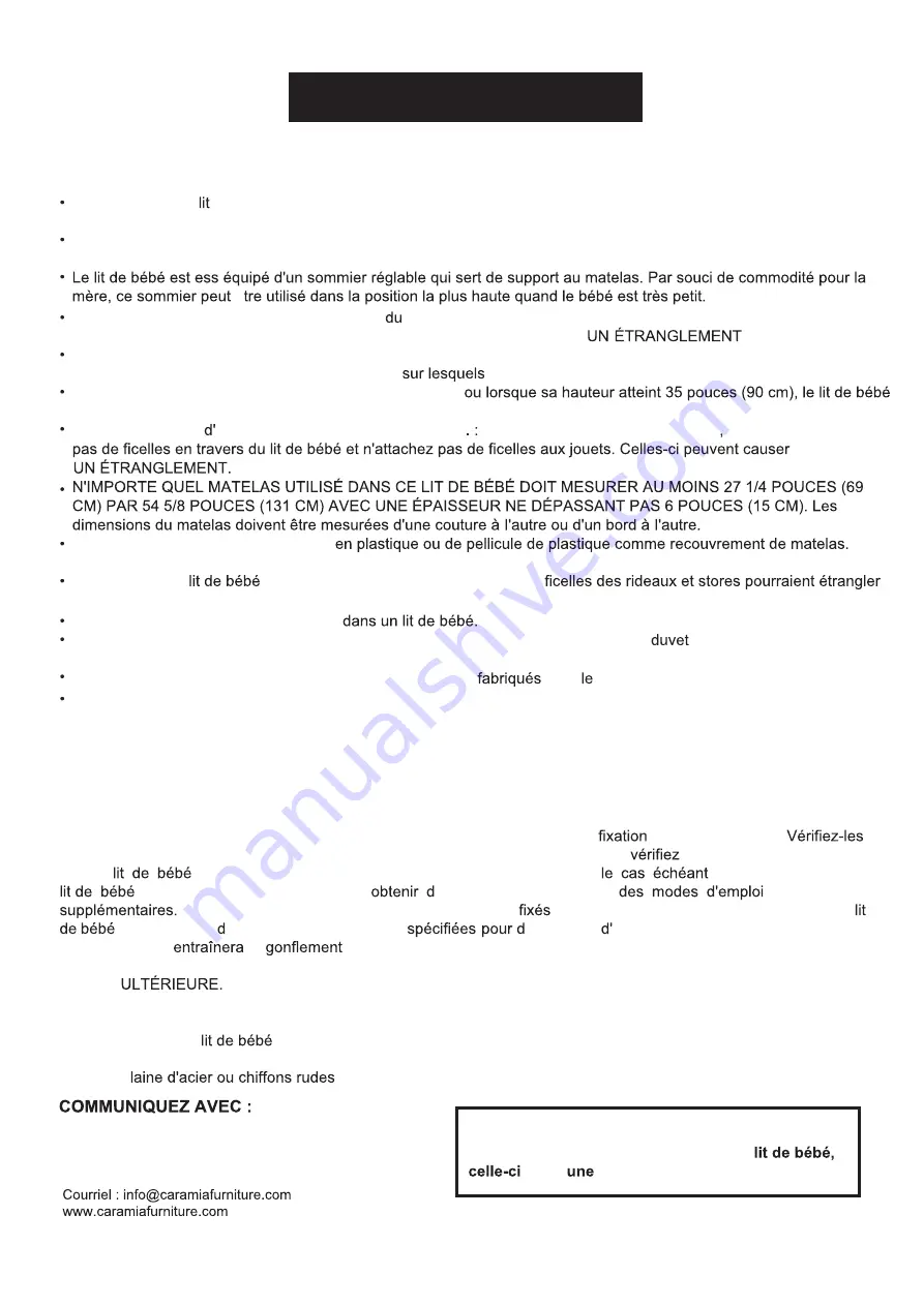 caramia furniture BELGIAN CONVERTIBLE CRIB Скачать руководство пользователя страница 2