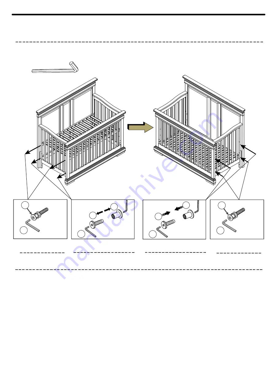 caramia furniture GARNET CONVERTIBLE CRIB Скачать руководство пользователя страница 5