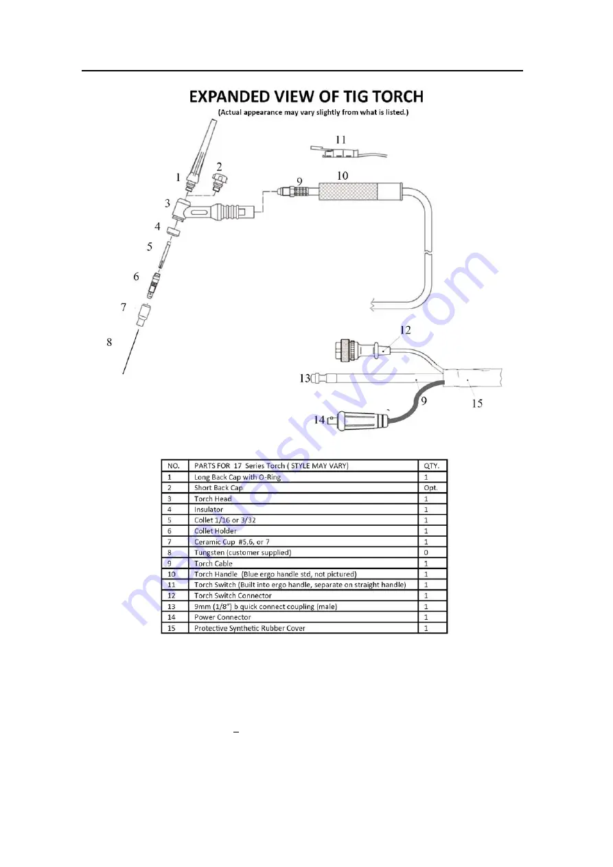 CARBONE TIG160PDCHF Operator'S Manual Download Page 24