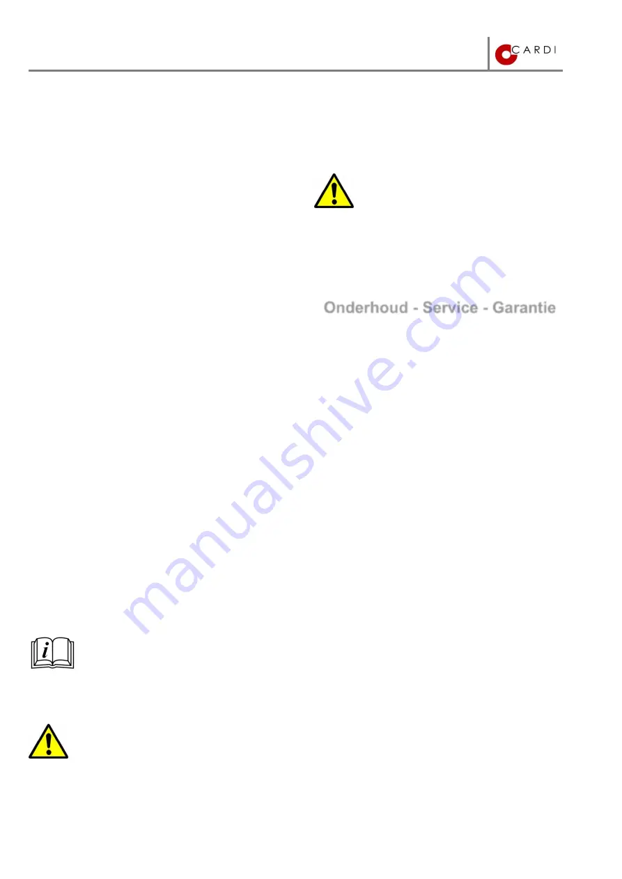 Cardi Diamond Pulse-Tech Safety And Users Manual Download Page 33