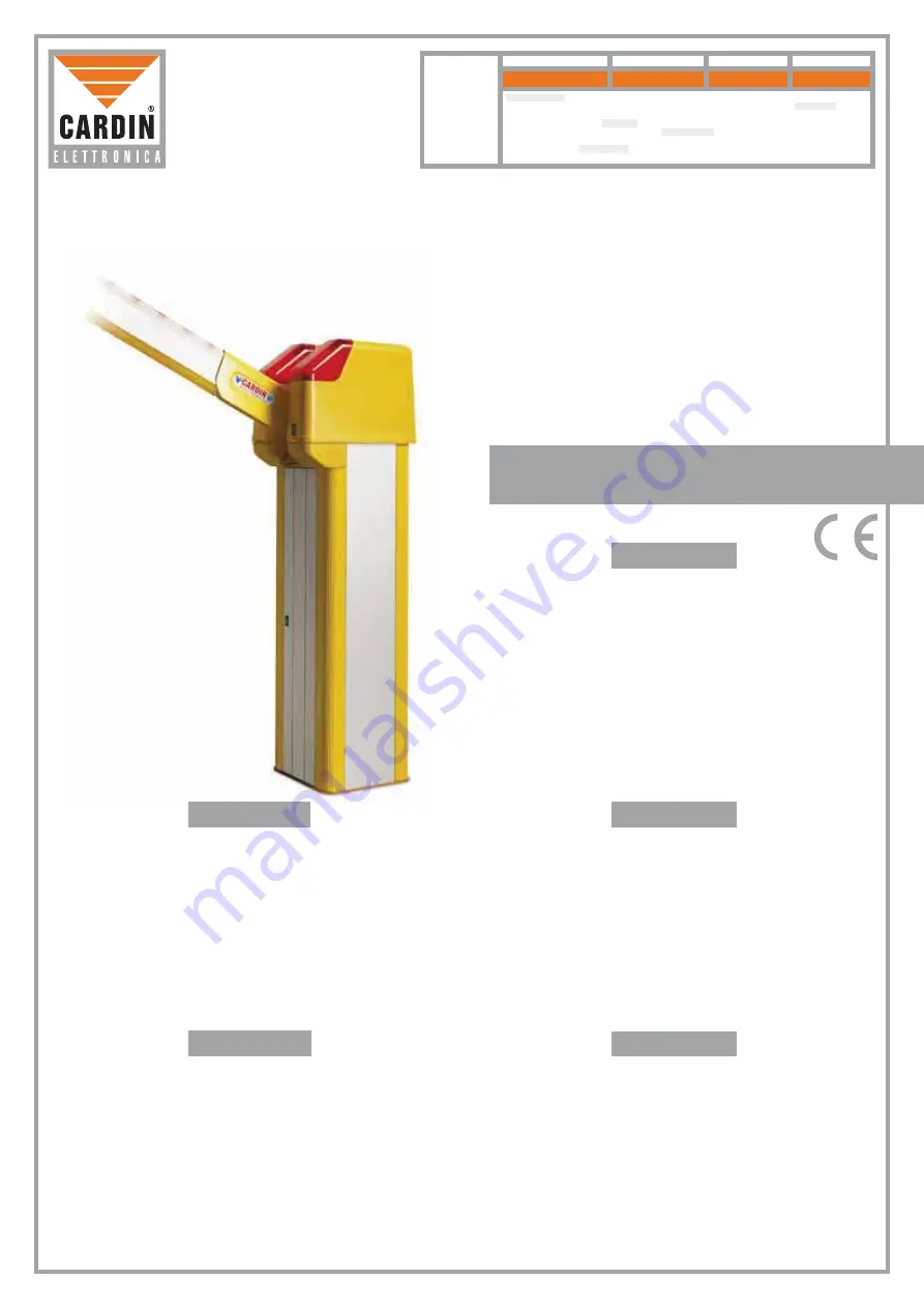 Cardin Elettronica 710/EL3424 Скачать руководство пользователя страница 1