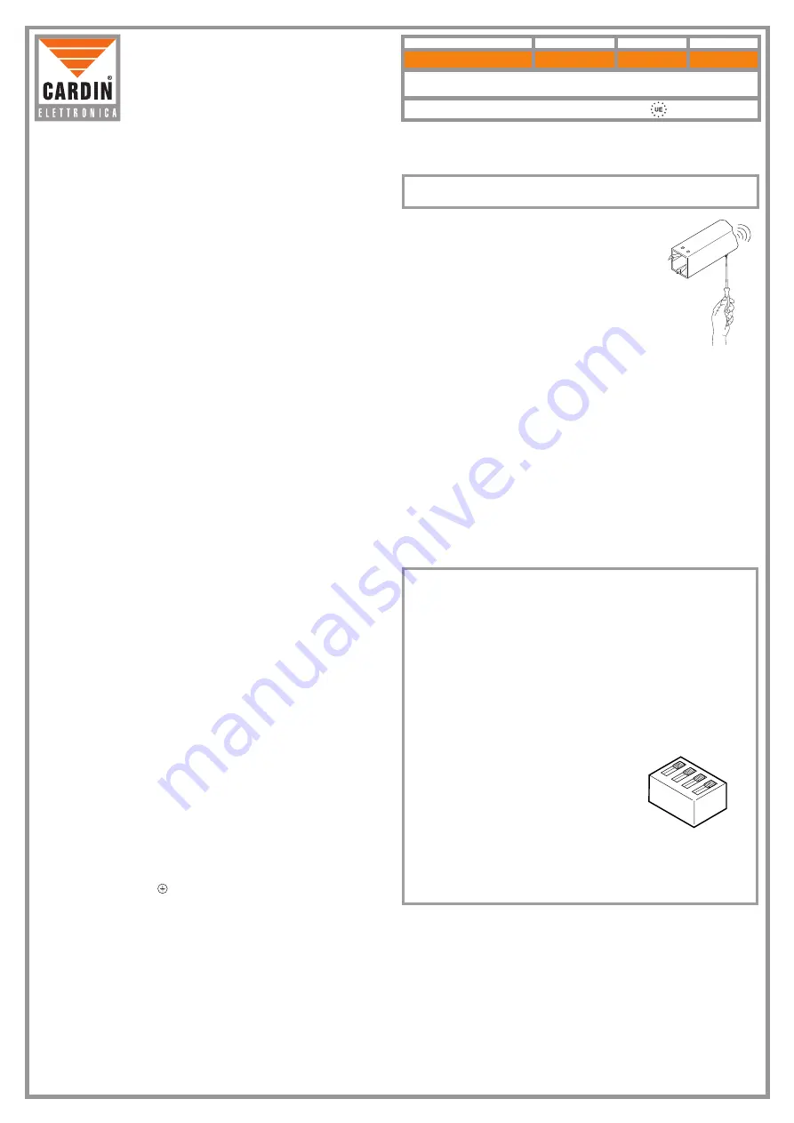 Cardin Elettronica S435 Series Скачать руководство пользователя страница 3