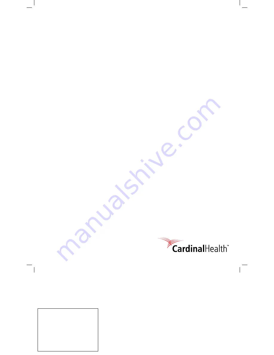 Cardinal Health CHB-AGS Instructions For Use Manual Download Page 24