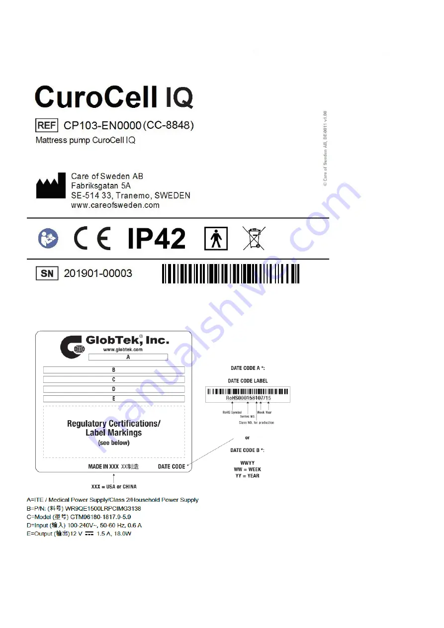 Care of Sweden CuroCell IQ Cirrus Скачать руководство пользователя страница 18