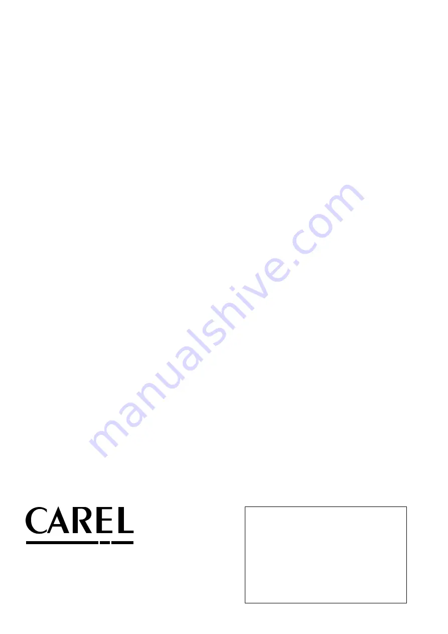 Carel HeaterSteam 4 UR002 User Manual Download Page 92