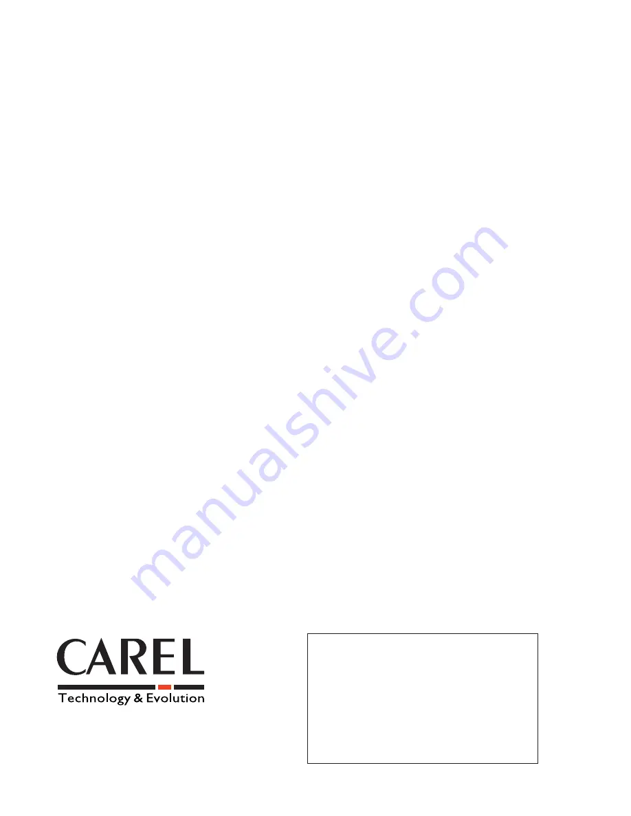 Carel humiDisk 65 User Manual Download Page 24