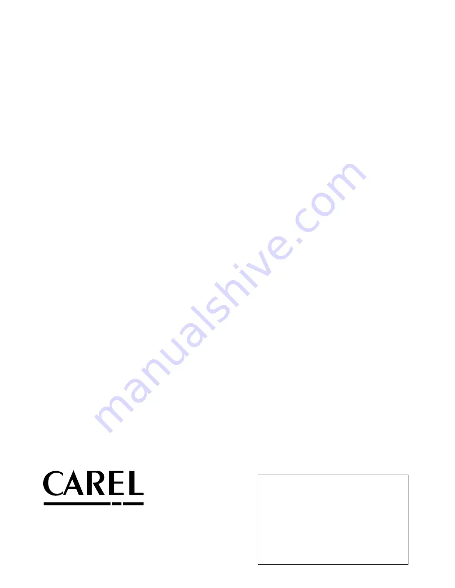 Carel humiDisk User Manual Download Page 60