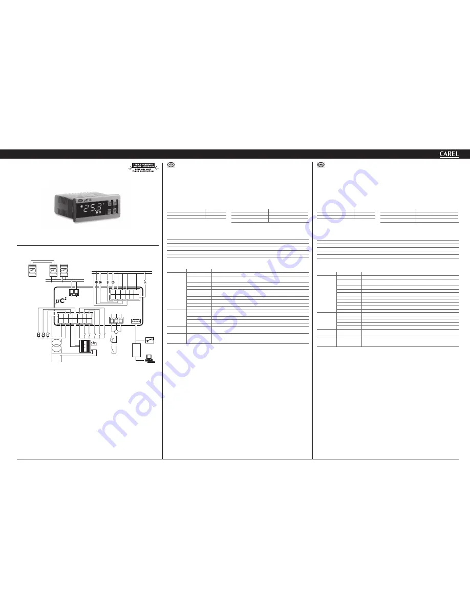 Carel MCH200*03 Скачать руководство пользователя страница 1