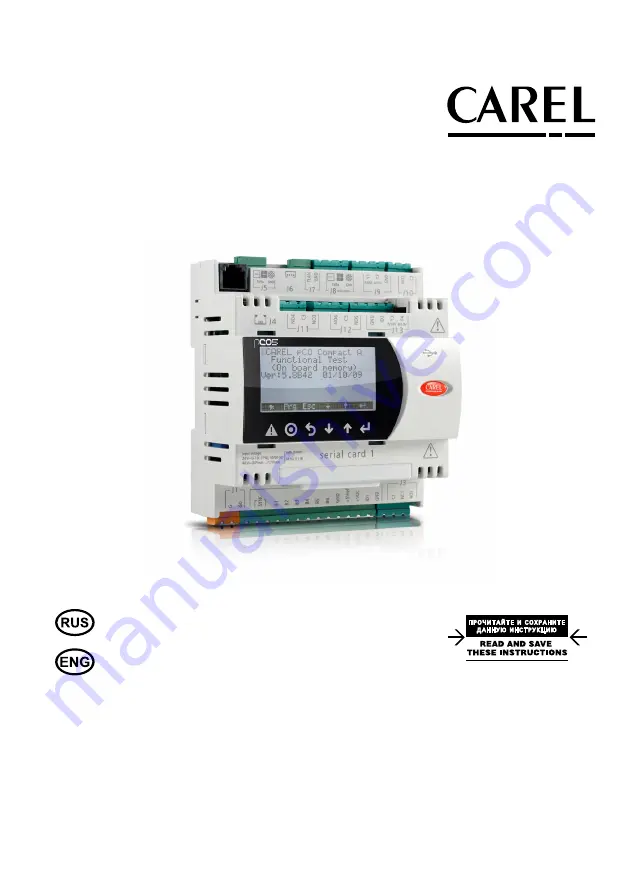 Carel pCO compact PCOX000AA0 Technical Leaflet Download Page 1