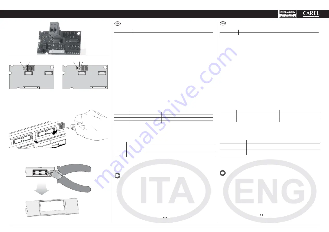 Carel PCOS KXB0 Series Quick Start Manual Download Page 1