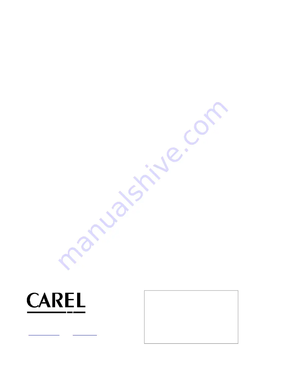 Carel uRack User Manual Download Page 44