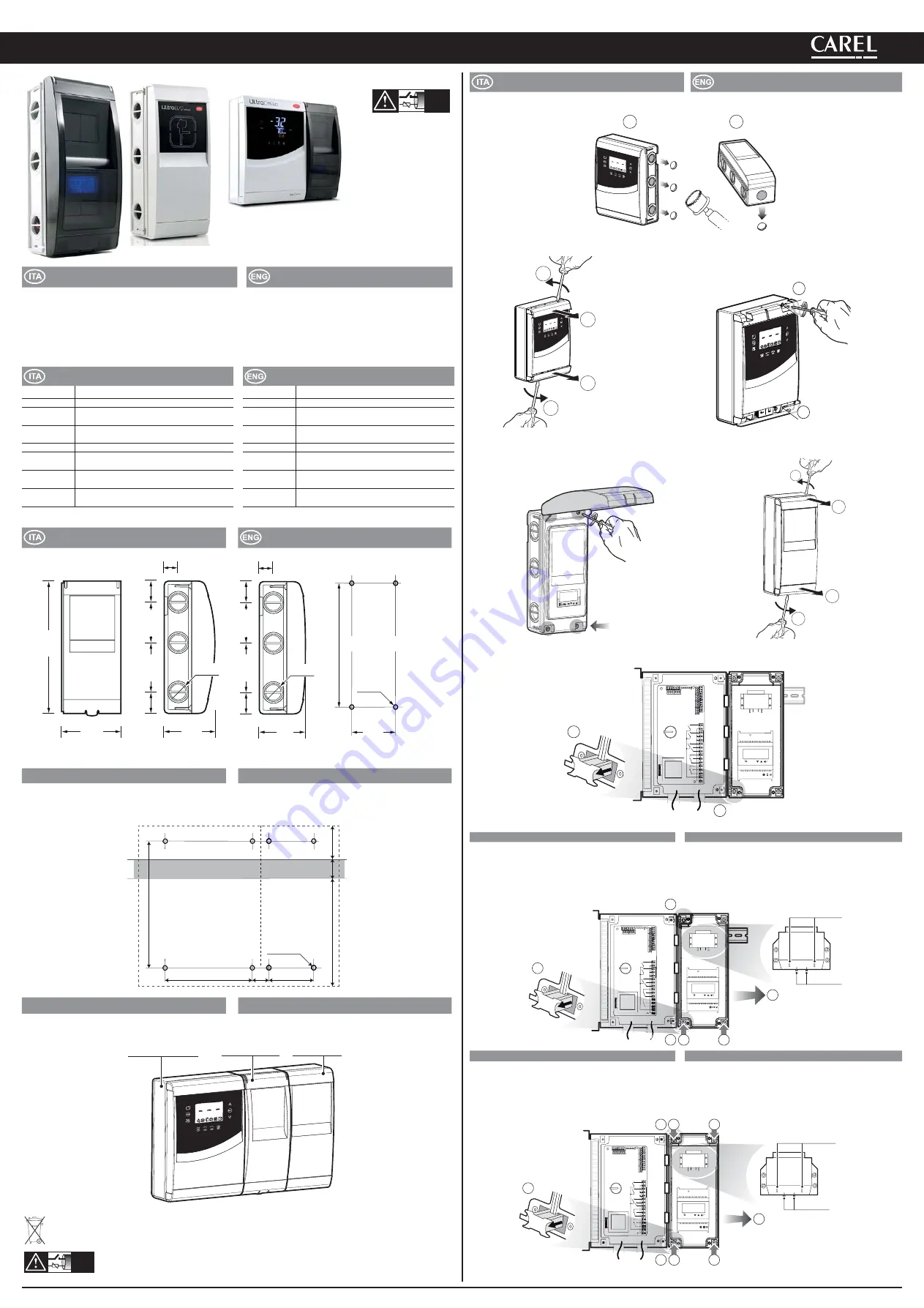 Carel WM00E-00 Series Quick Start Manual Download Page 1