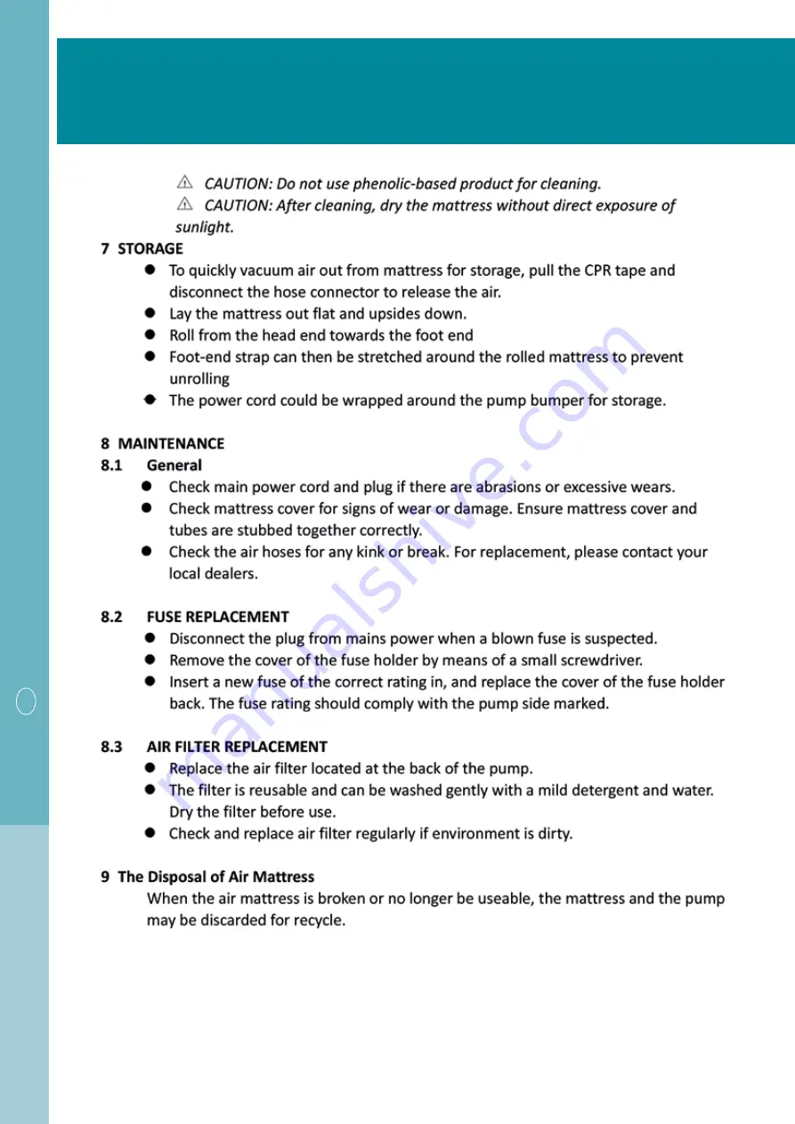 CARELIINE SAVVY 6200 Manual And User Manual Download Page 26