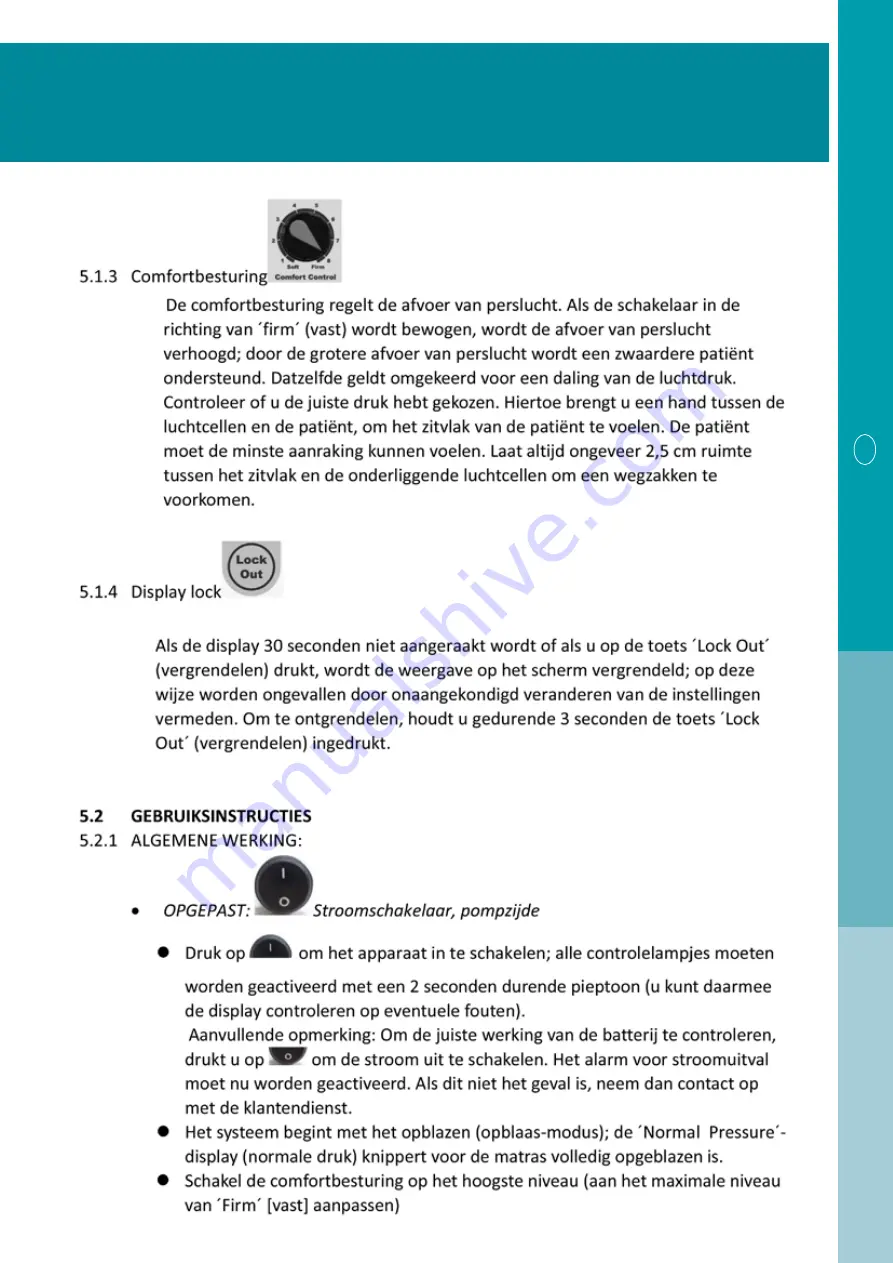 CARELIINE SAVVY 6200 Manual And User Manual Download Page 45