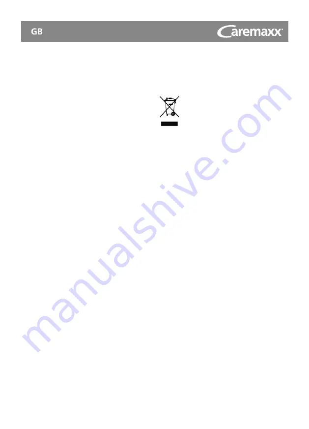 Caremaxx 50300 Manual Download Page 13