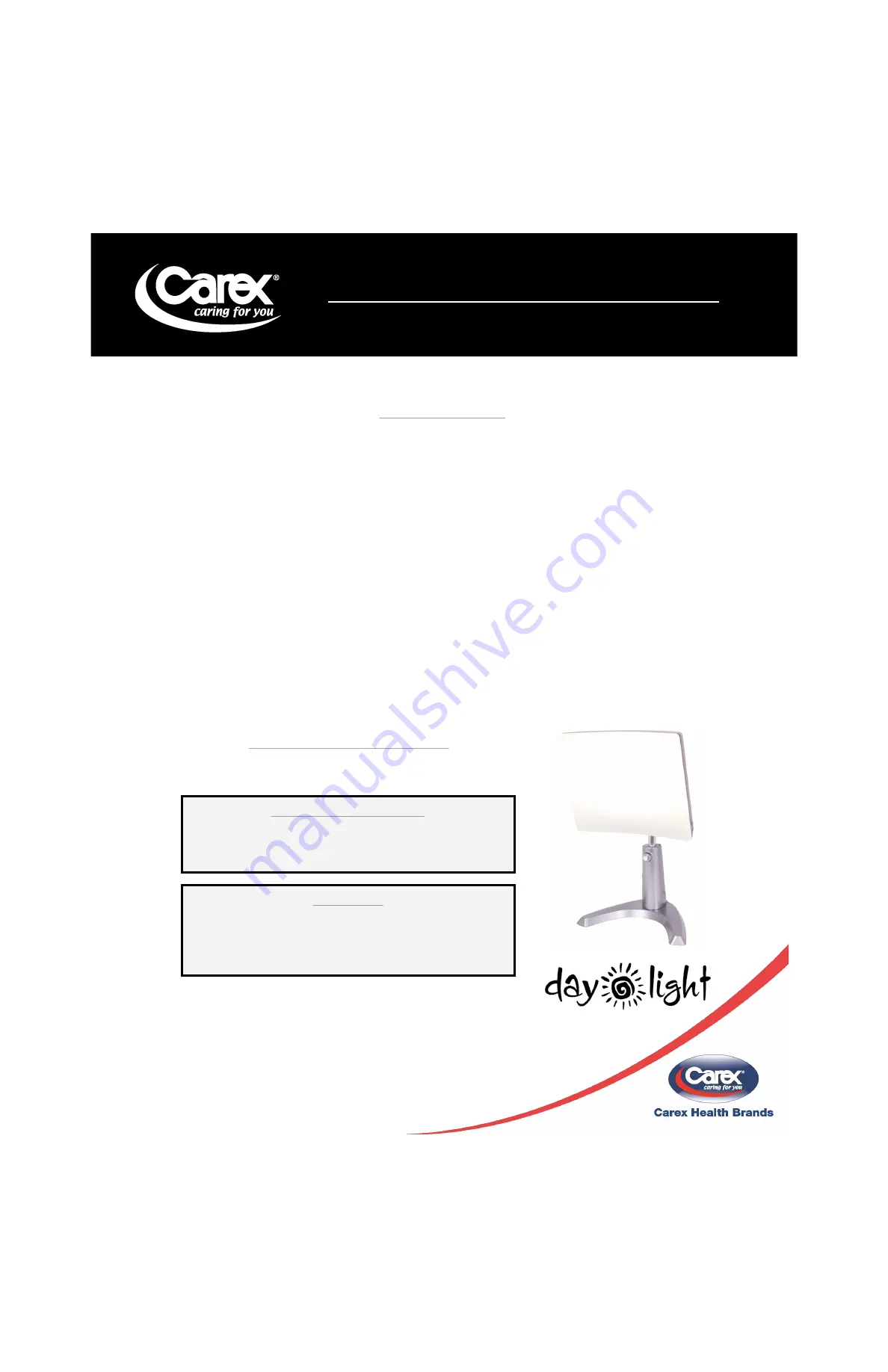 Carex Day-Light Скачать руководство пользователя страница 1