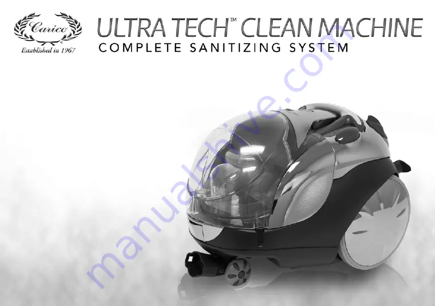 Carico ULTRA TECH CLEAN MACHINE Manual Download Page 1