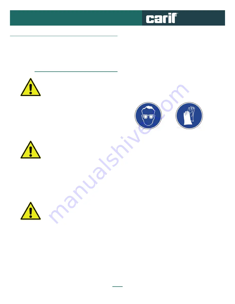 CARIF 260 BSA Instruction Manual Download Page 21