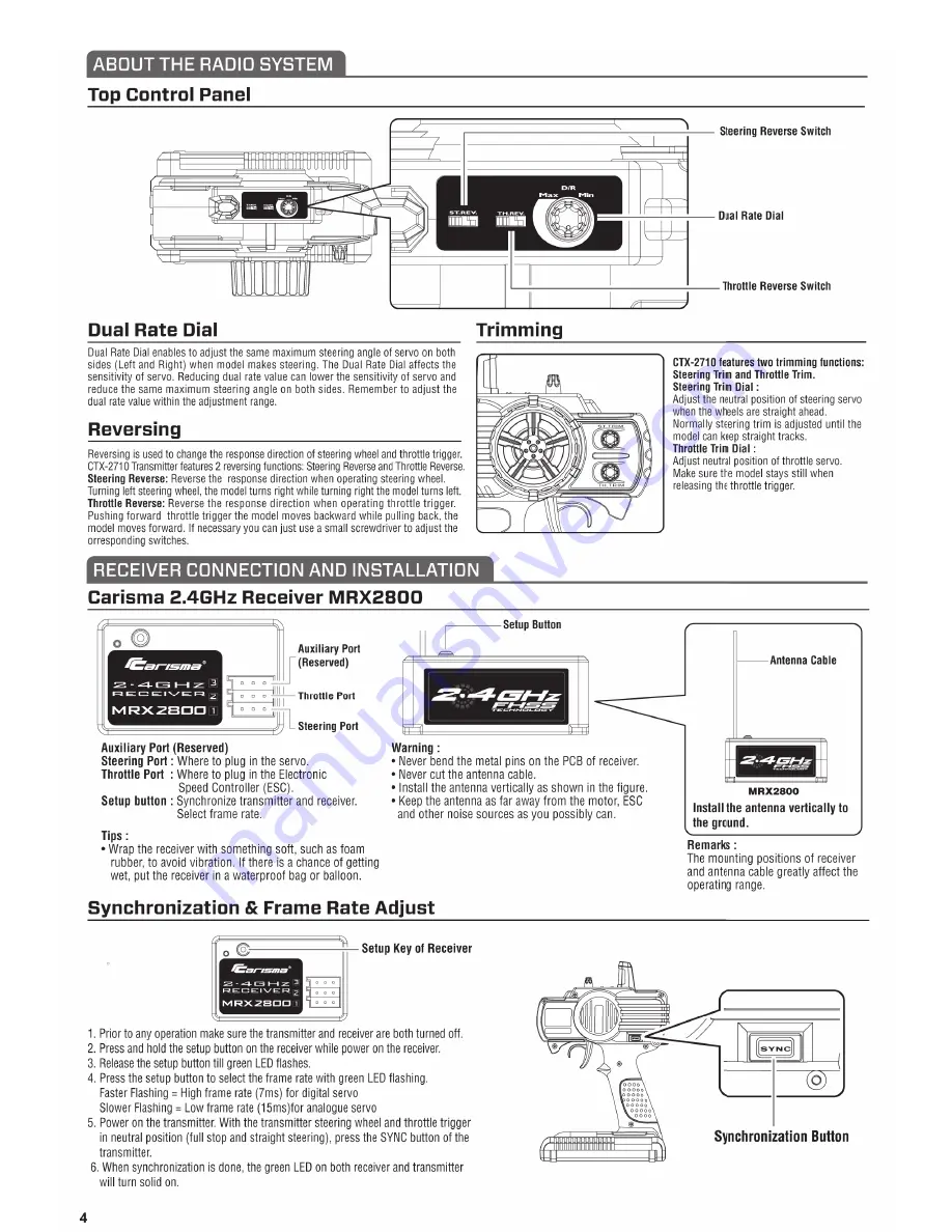 Carisma CTX-2710 Instruction Manual Download Page 4