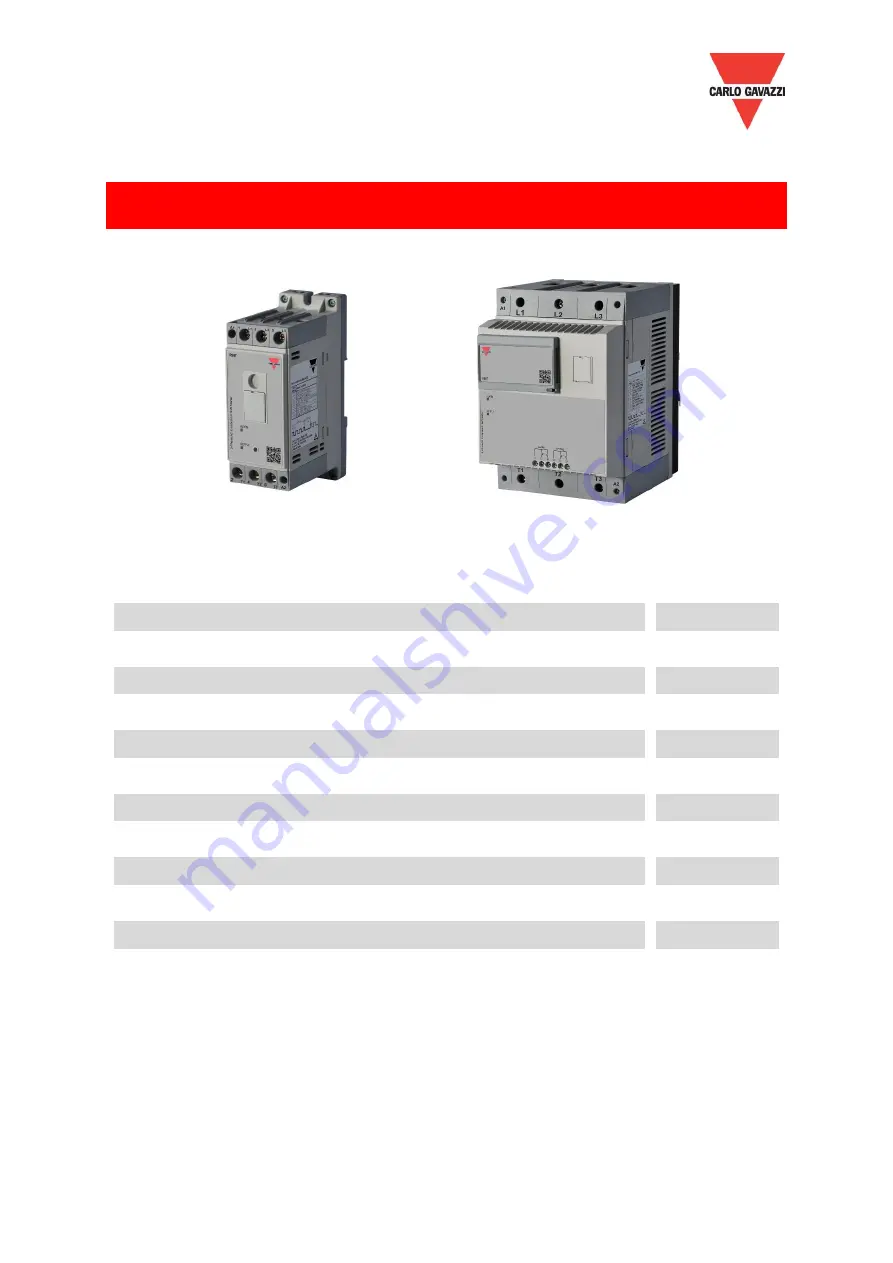 CARLO GAVAZZI RSBT Series Troubleshooting Manual Download Page 1