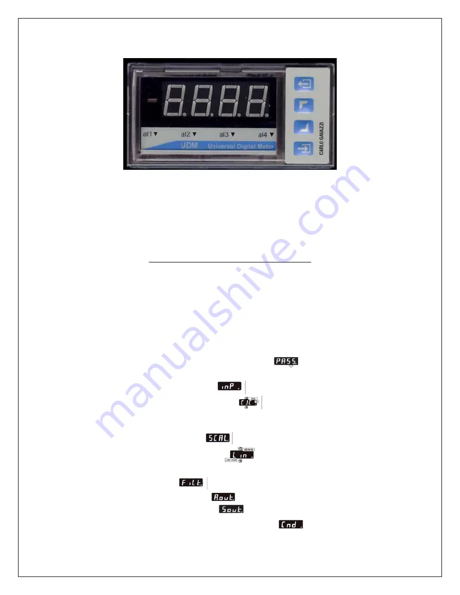 CARLO GAVAZZI UDM 35 - PROGRAMMING Programming Manual Download Page 4