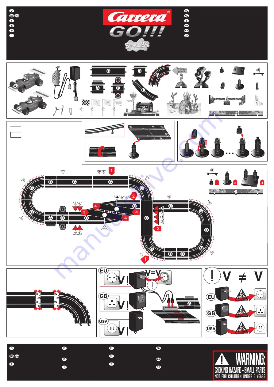 Carrera GO! Spongebob Assembly And Operating Instructions Download Page 1