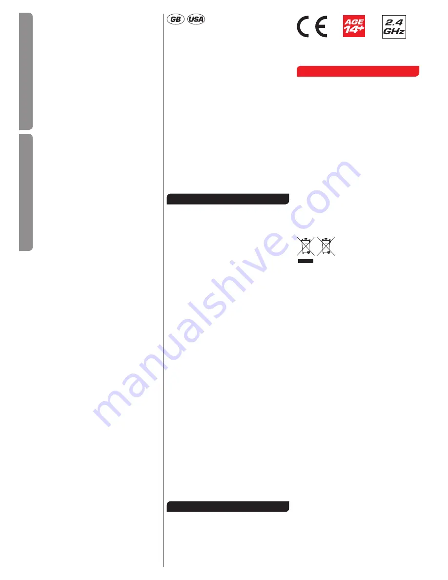 Carrera RC Red Bull NX1 Assembly And Operating Instructions Manual Download Page 8