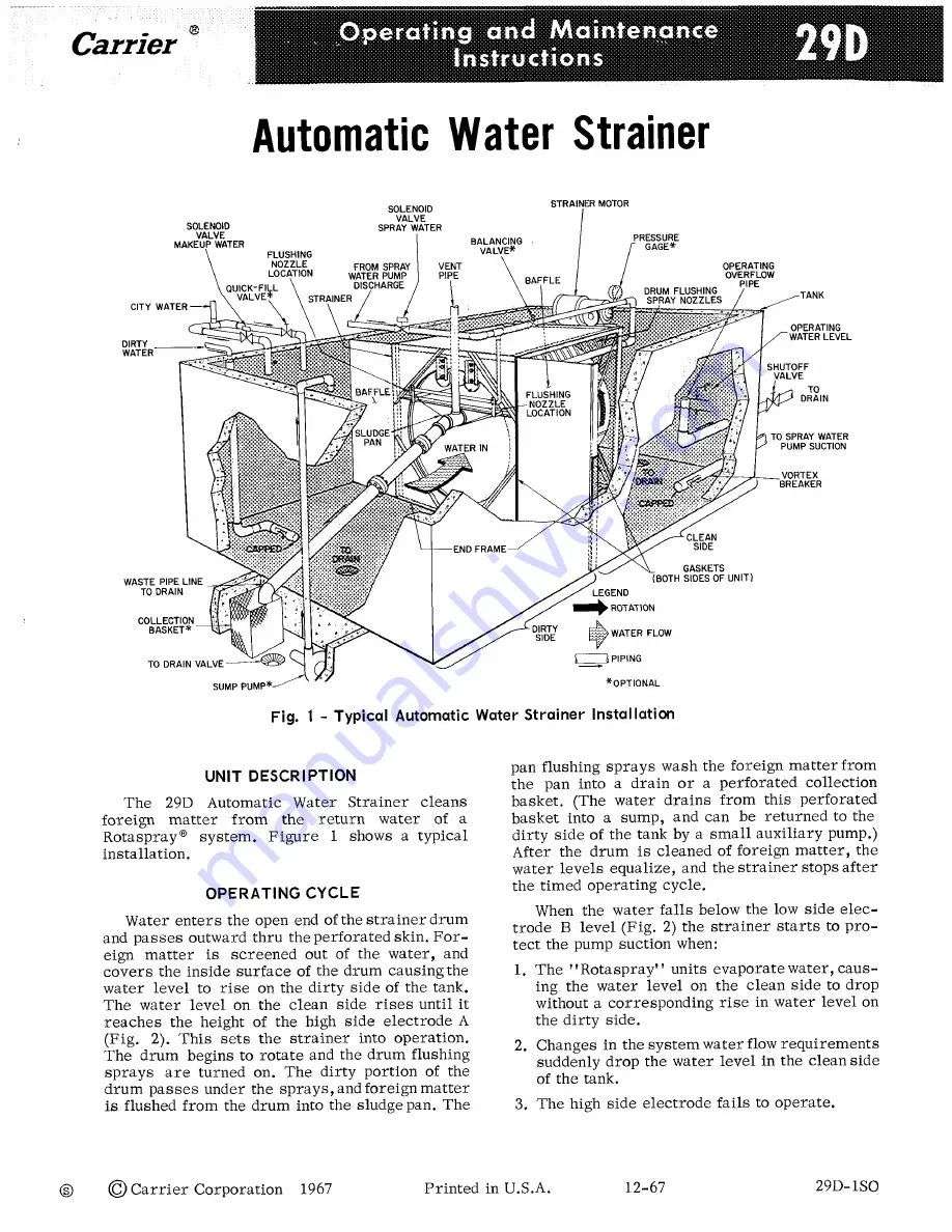 Carrier 29D Operating And Maintenance Instructions Download Page 1