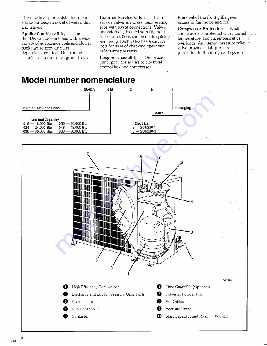 Carrier 38HDA Product Data Download Page 2