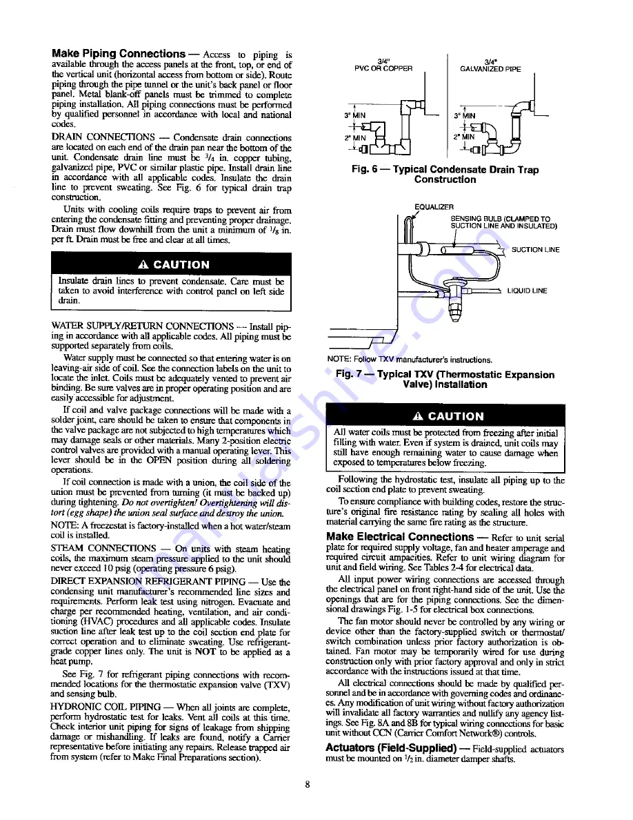 Carrier 40 UH Installation And Service Instructions Manual Download Page 8